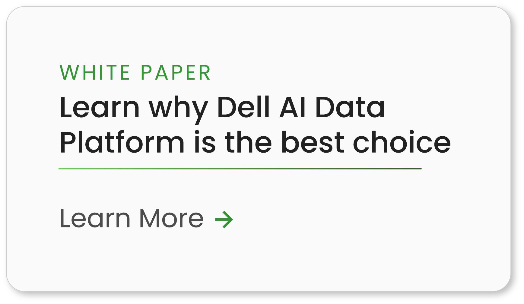Learn why Dell AI Data Platform is the best choice